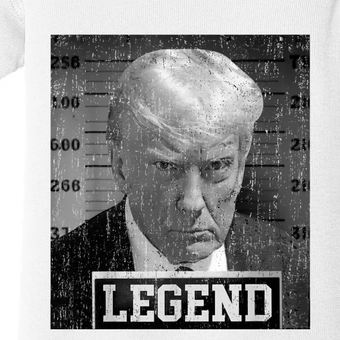 Trump Never Surrender Donald Trump Mugshot 2024 Baby Bodysuit