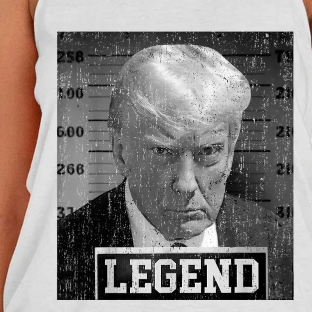 Trump Never Surrender Donald Trump Mugshot 2024 Women's Knotted Racerback Tank