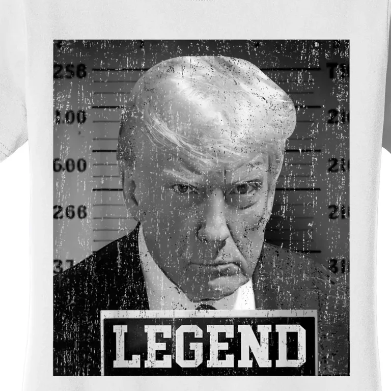 Trump Never Surrender Donald Trump Mugshot 2024 Women's T-Shirt