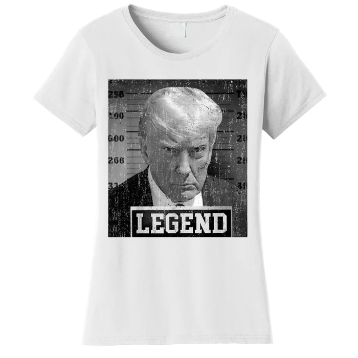 Trump Never Surrender Donald Trump Mugshot 2024 Women's T-Shirt