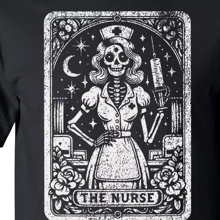 The Nurse Skeleton Tarot Card Funny Nursing Nurse Rn Lpn Np Tall T-Shirt