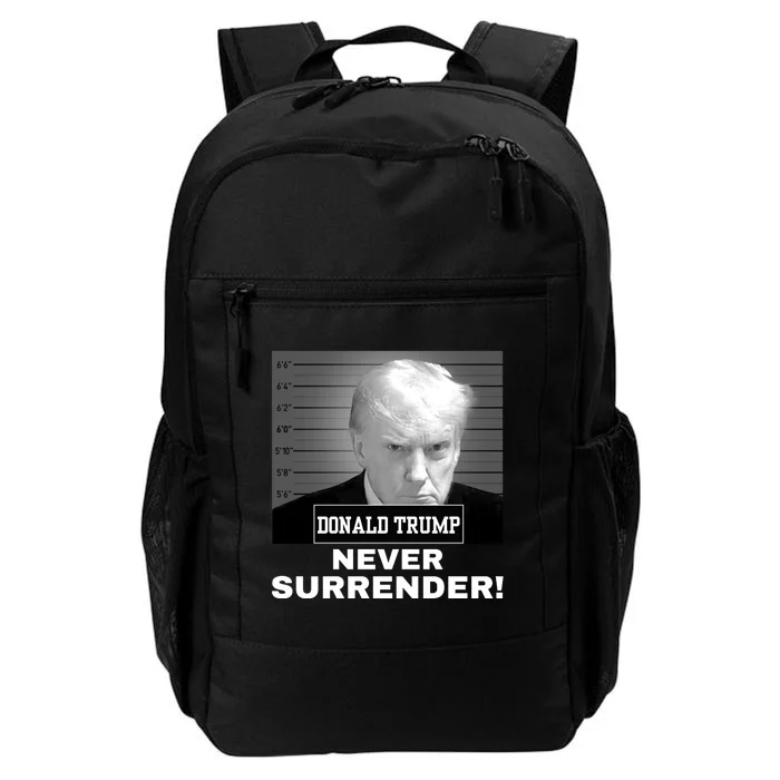 Trump Never Surrender 2024 Mugshot Daily Commute Backpack