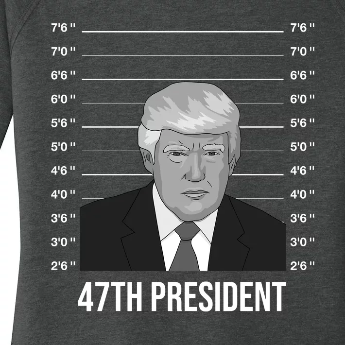 Trump Never Surrender Donald Trump Mugshot 2024 Women's Perfect Tri Tunic Long Sleeve Shirt