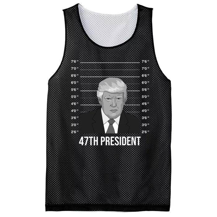 Trump Never Surrender Donald Trump Mugshot 2024 Mesh Reversible Basketball Jersey Tank