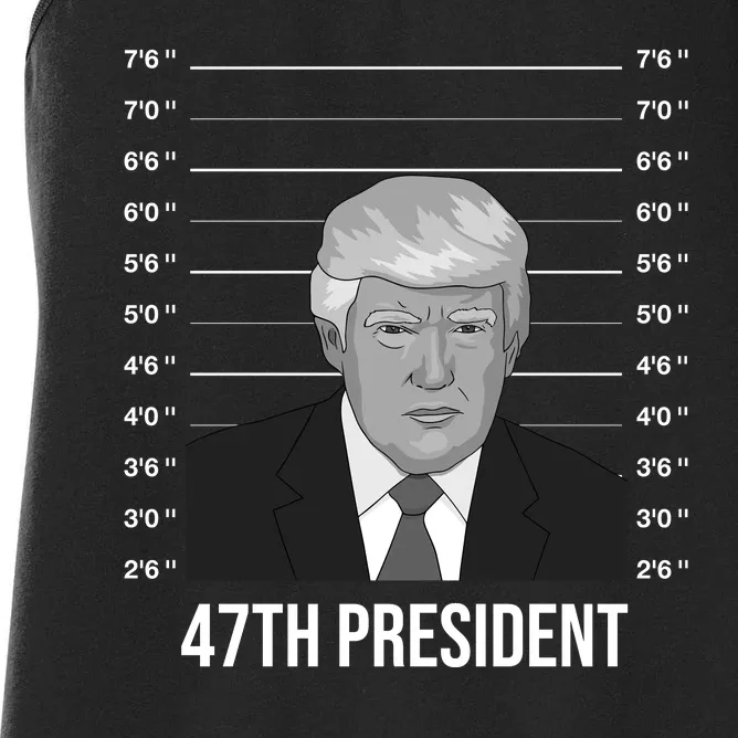 Trump Never Surrender Donald Trump Mugshot 2024 Women's Racerback Tank