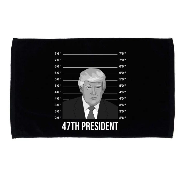 Trump Never Surrender Donald Trump Mugshot 2024 Microfiber Hand Towel