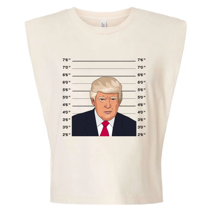 Trump Never Surrender Donald Trump Mugshot 2024 Garment-Dyed Women's Muscle Tee