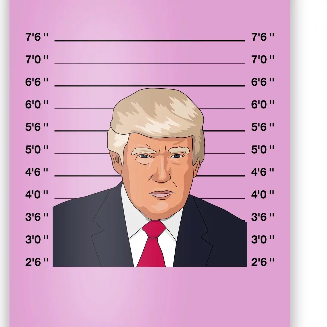 Trump Never Surrender Donald Trump Mugshot 2024 Poster