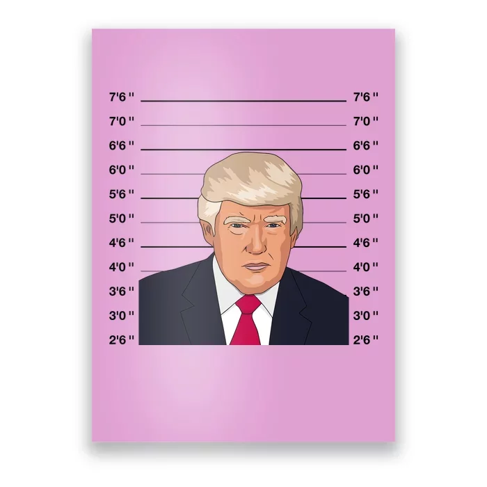 Trump Never Surrender Donald Trump Mugshot 2024 Poster