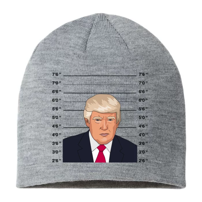 Trump Never Surrender Donald Trump Mugshot 2024 8 1/2in Sustainable Knit Beanie