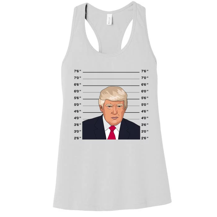 Trump Never Surrender Donald Trump Mugshot 2024 Women's Racerback Tank