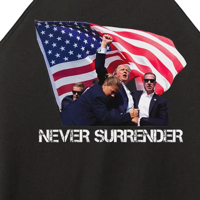 Trump Never Surrender Bold 2024 Design Women’s Perfect Tri Rocker Tank