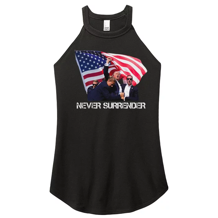 Trump Never Surrender Bold 2024 Design Women’s Perfect Tri Rocker Tank