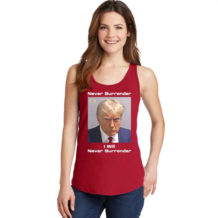 Trump Never Surrender Ladies Essential Tank