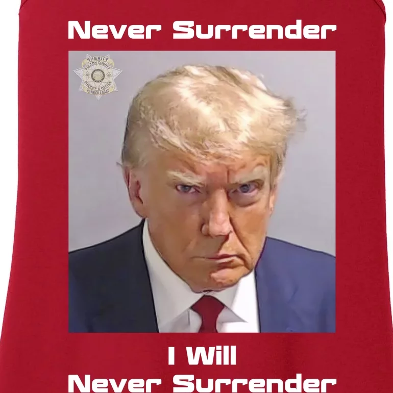 Trump Never Surrender Ladies Essential Tank