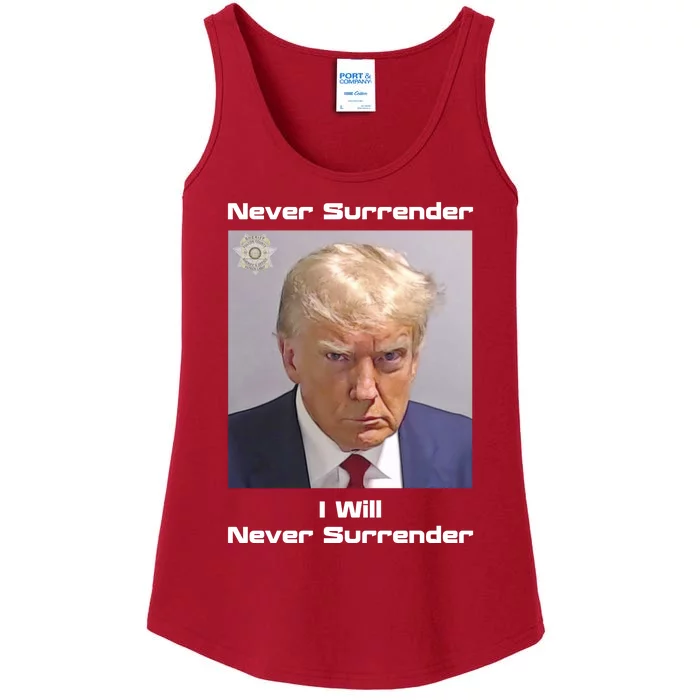 Trump Never Surrender Ladies Essential Tank