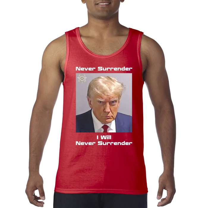 Trump Never Surrender Tank Top