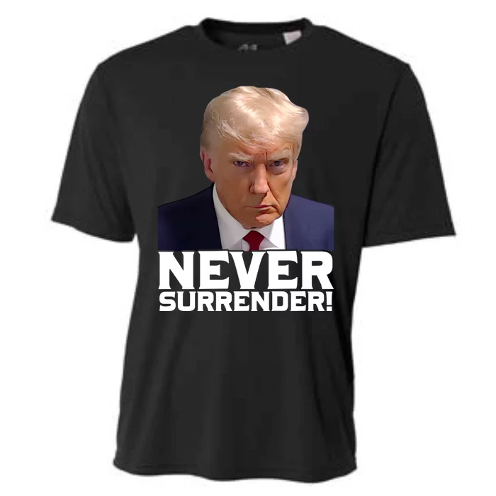 Trump Never Surrender Donald Trump Mugshot Trump 2024 Cooling Performance Crew T-Shirt