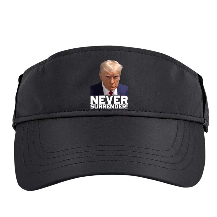 Trump Never Surrender Donald Trump Mugshot Trump 2024 Adult Drive Performance Visor