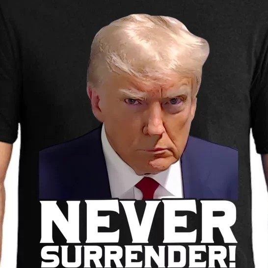 Trump Never Surrender Donald Trump Mugshot Trump 2024 Pajama Set