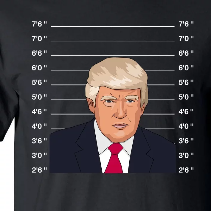 Trump Never Surrender Donald Trump Mugshot 2024 Tall T-Shirt