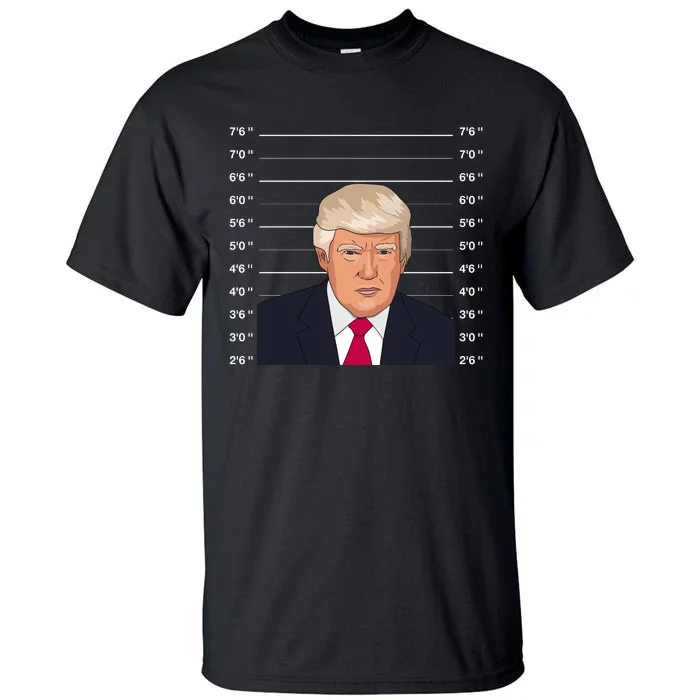 Trump Never Surrender Donald Trump Mugshot 2024 Tall T-Shirt