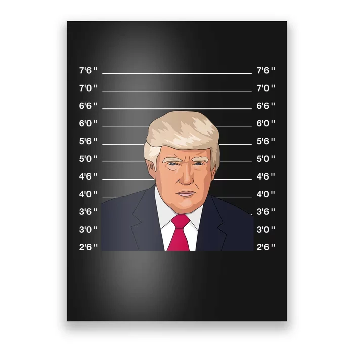 Trump Never Surrender Donald Trump Mugshot 2024 Poster