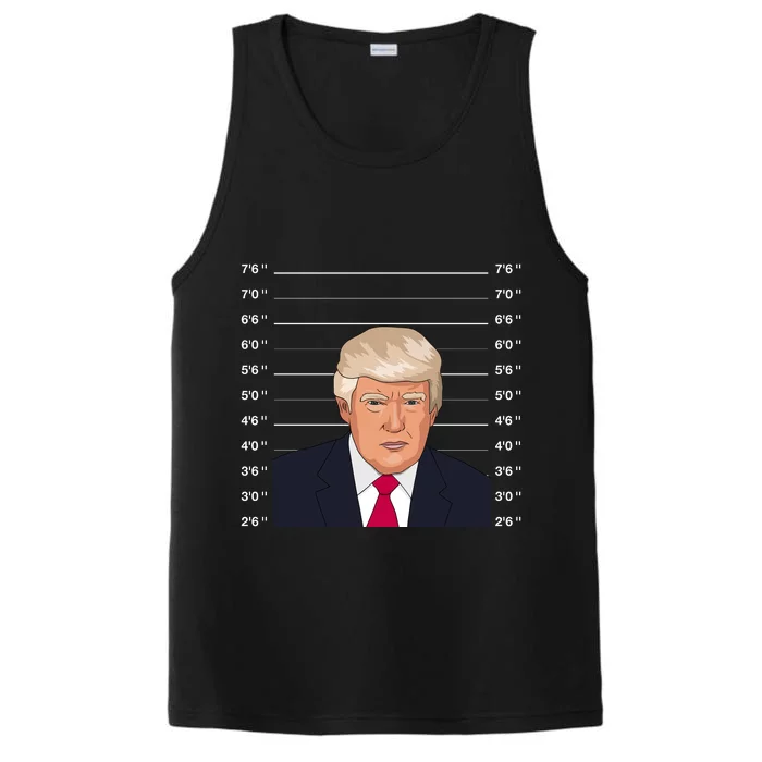 Trump Never Surrender Donald Trump Mugshot 2024 Performance Tank