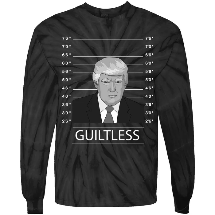 Trump Never Surrender Donald Trump Mugshot 2024 Tie-Dye Long Sleeve Shirt