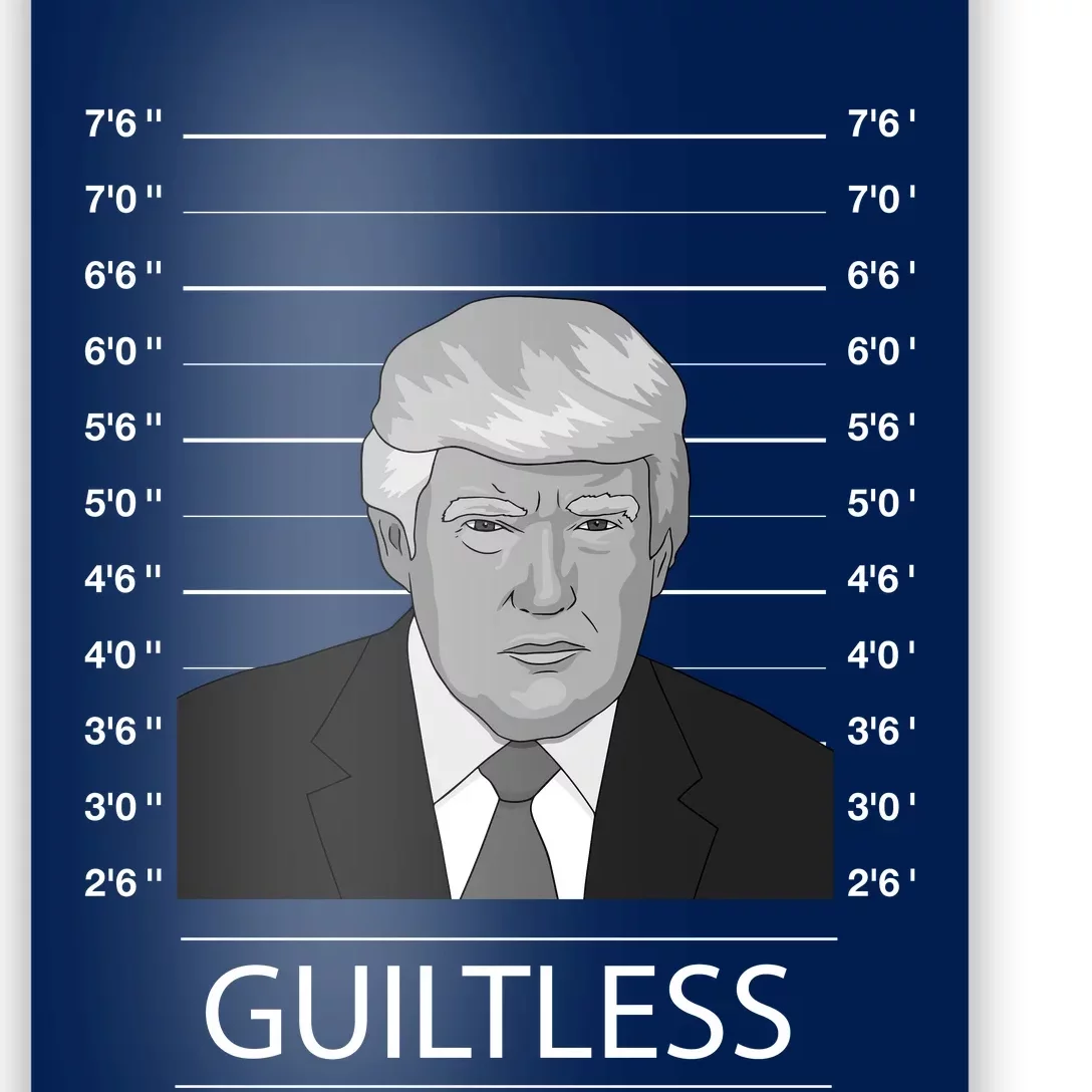 Trump Never Surrender Donald Trump Mugshot 2024 Poster | TeeShirtPalace