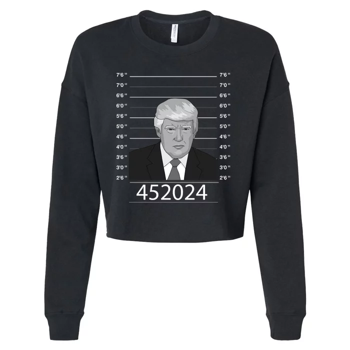 Trump Never Surrender Donald Trump Mugshot 452024 Cropped Pullover Crew