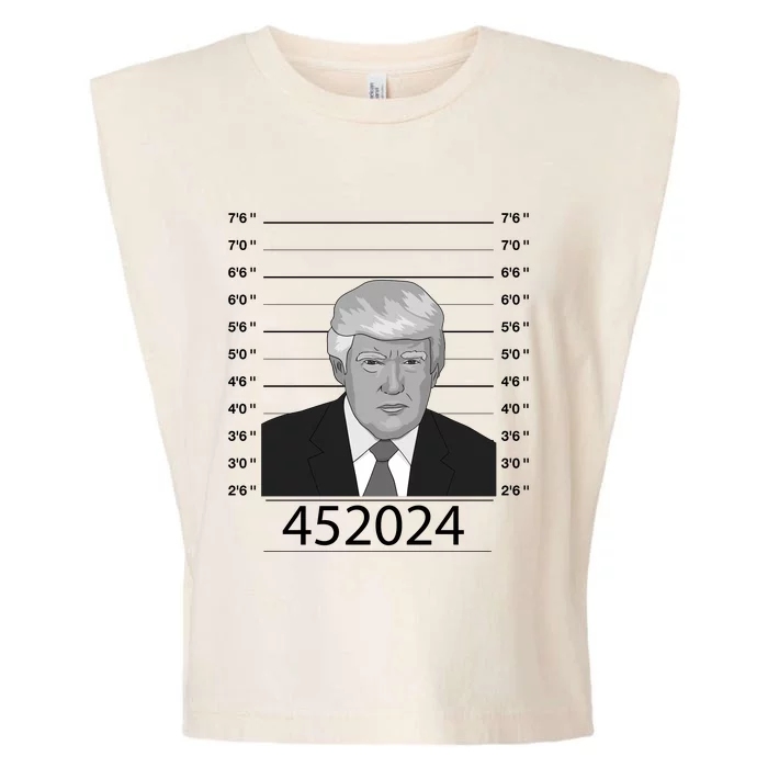 Trump Never Surrender Donald Trump Mugshot 452024 Garment-Dyed Women's Muscle Tee