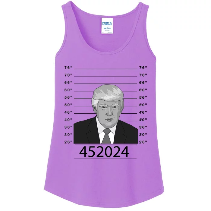 Trump Never Surrender Donald Trump Mugshot 452024 Ladies Essential Tank