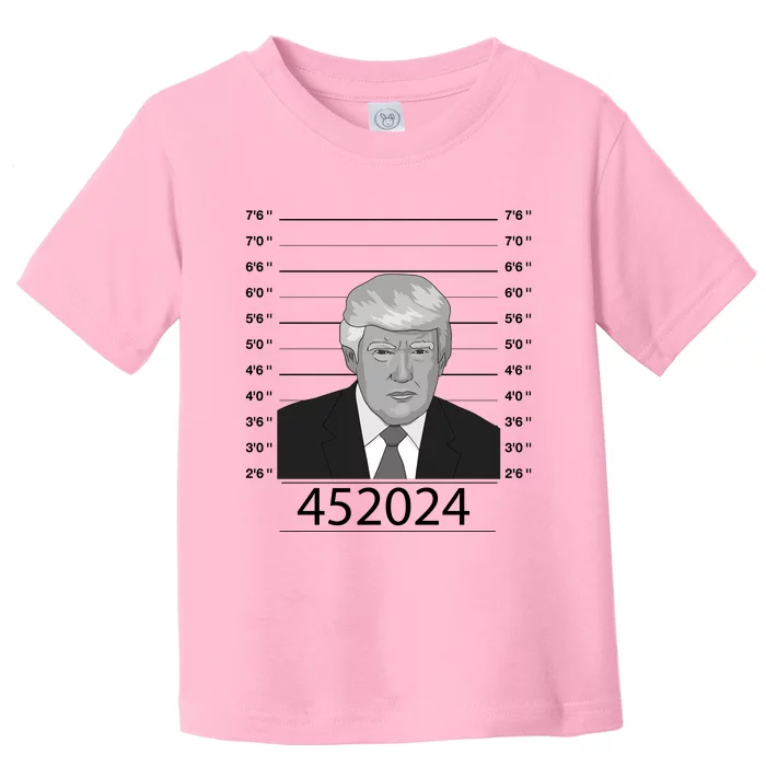 Trump Never Surrender Donald Trump Mugshot 452024 Toddler T-Shirt