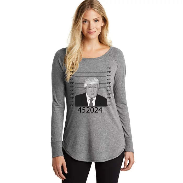 Trump Never Surrender Donald Trump Mugshot 452024 Women's Perfect Tri Tunic Long Sleeve Shirt