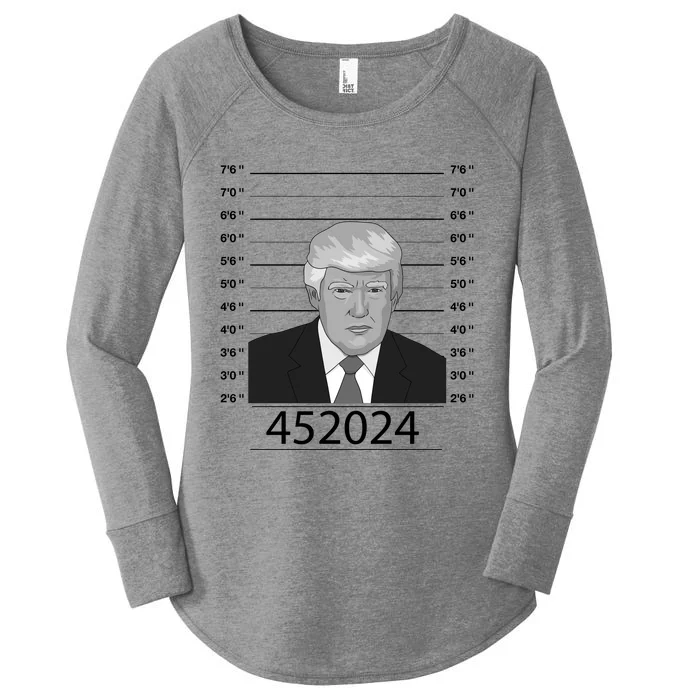 Trump Never Surrender Donald Trump Mugshot 452024 Women's Perfect Tri Tunic Long Sleeve Shirt