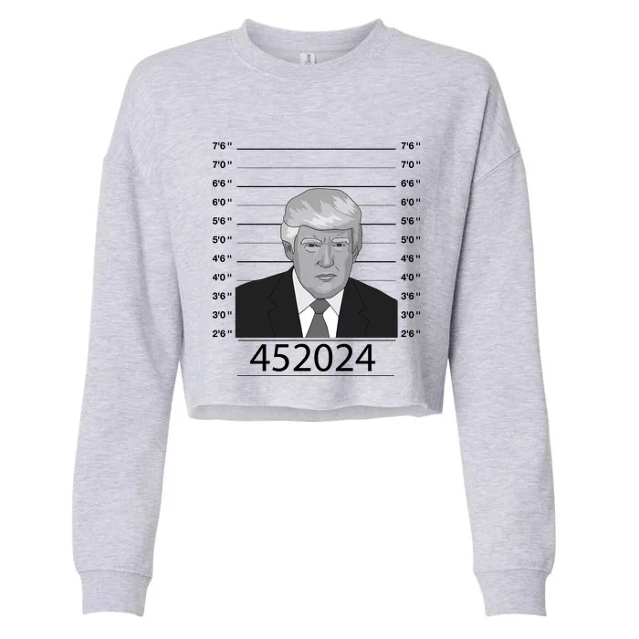 Trump Never Surrender Donald Trump Mugshot 452024 Cropped Pullover Crew