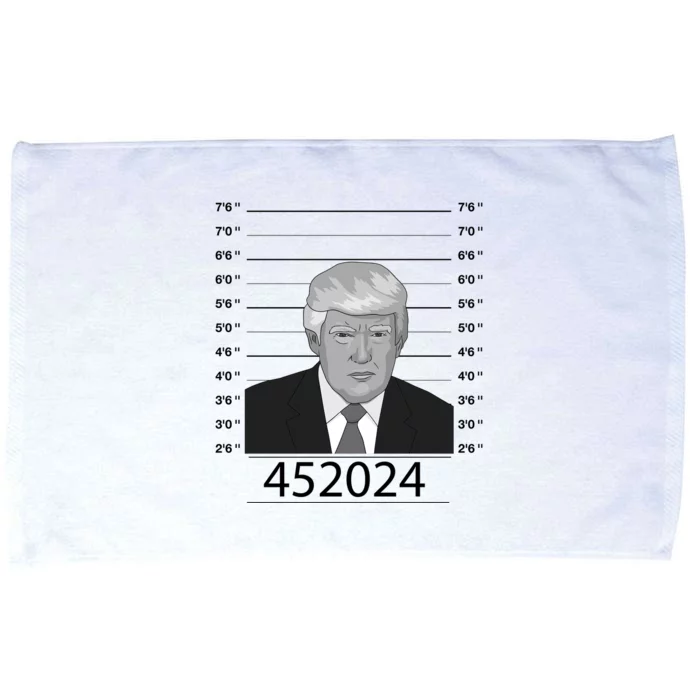 Trump Never Surrender Donald Trump Mugshot 452024 Microfiber Hand Towel