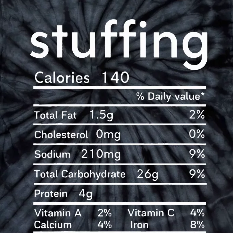 thanksgiving nutrition stuffing facts matching family Tie-Dye T-Shirt