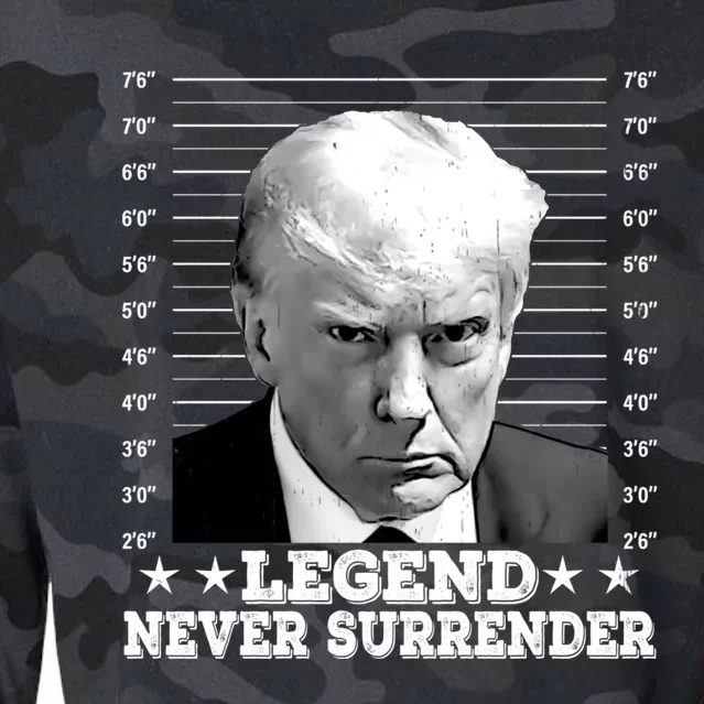 Trump Never Surrender Donald Trump Mugshot Trump 2024 Cropped Pullover Crew