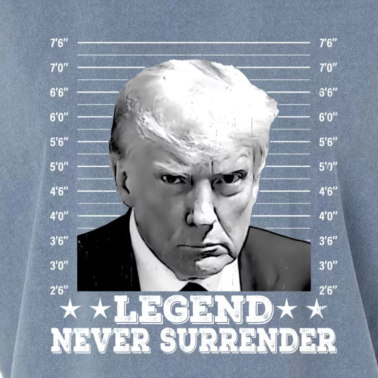 Trump Never Surrender Donald Trump Mugshot Trump 2024 Garment-Dyed Women's Muscle Tee