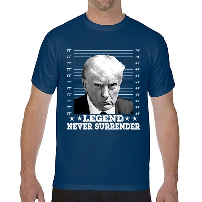 Trump Never Surrender Donald Trump Mugshot Trump 2024 Comfort Colors T-Shirt