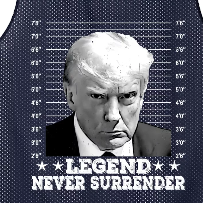 Trump Never Surrender Donald Trump Mugshot Trump 2024 Mesh Reversible Basketball Jersey Tank