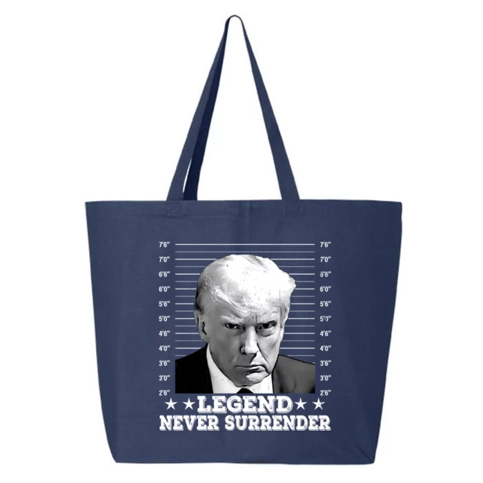 Trump Never Surrender Donald Trump Mugshot Trump 2024 25L Jumbo Tote