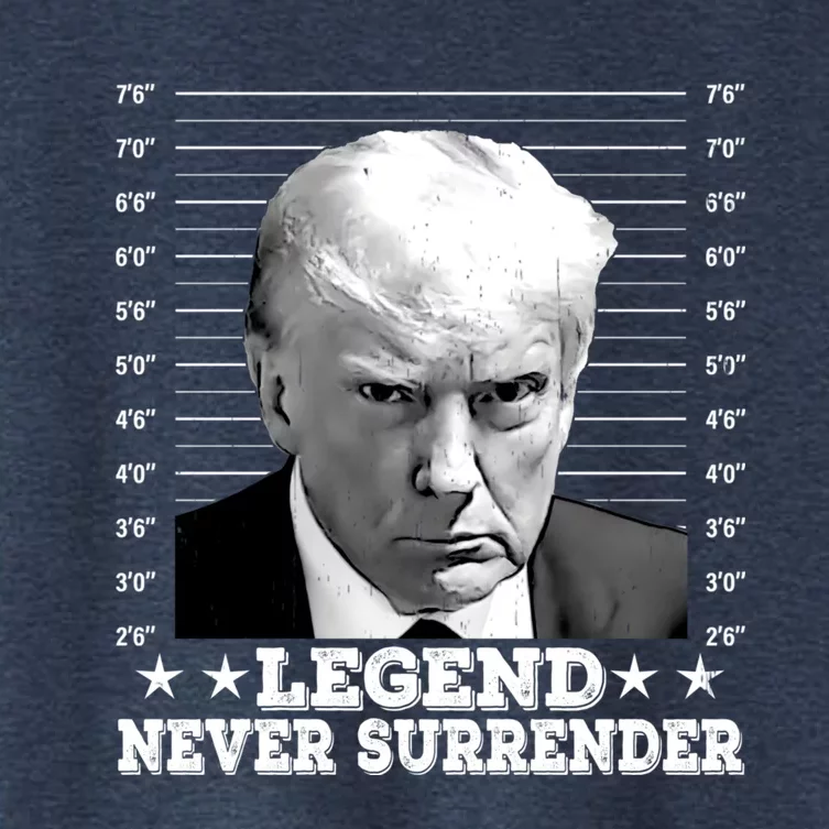 Trump Never Surrender Donald Trump Mugshot Trump 2024 Women's Crop Top Tee