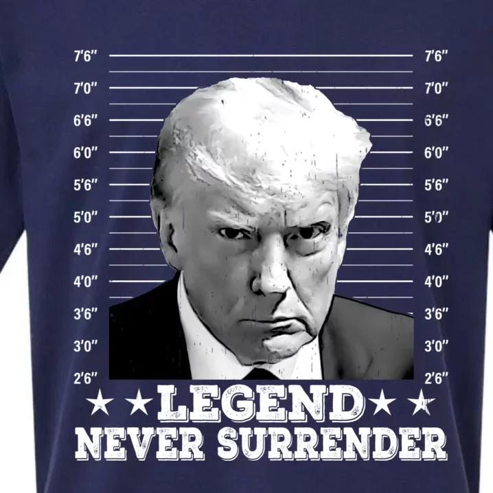 Trump Never Surrender Donald Trump Mugshot Trump 2024 Sueded Cloud Jersey T-Shirt