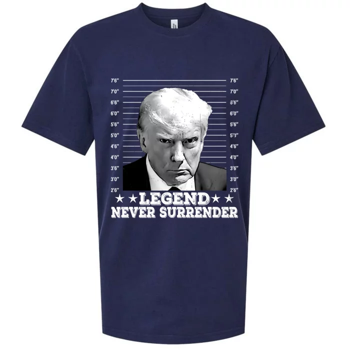 Trump Never Surrender Donald Trump Mugshot Trump 2024 Sueded Cloud Jersey T-Shirt