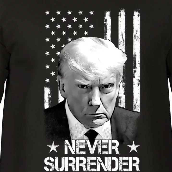 Trump Never Surrender Donald Trump Mugshot Trump 2024 Comfort Colors T-Shirt