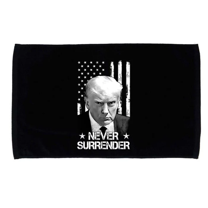 Trump Never Surrender Donald Trump Mugshot Trump 2024 Microfiber Hand Towel