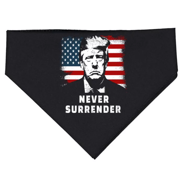 Trump Never Surrender USA-Made Doggie Bandana